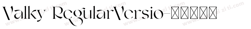 Valky RegularVersio字体转换